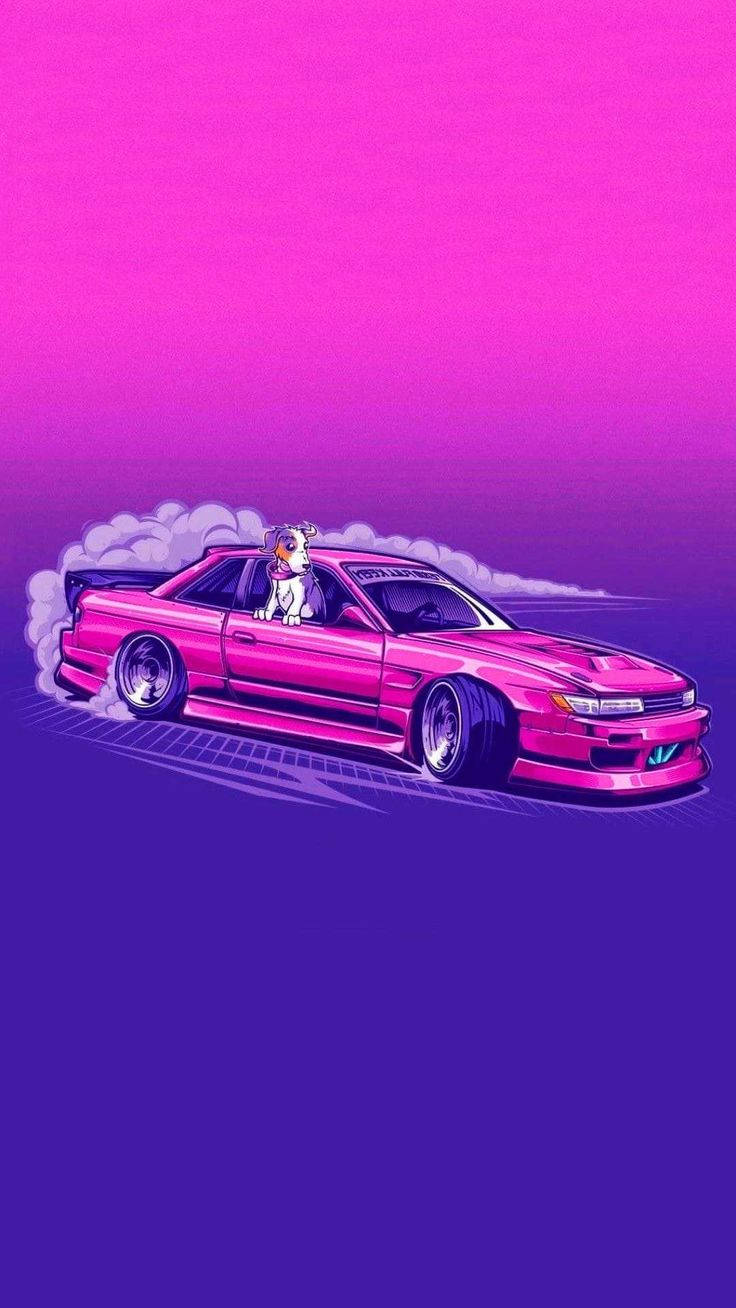 ซินธ์เวฟ JDM ศิลปะสุนทรีย์ วอลเปเปอร์