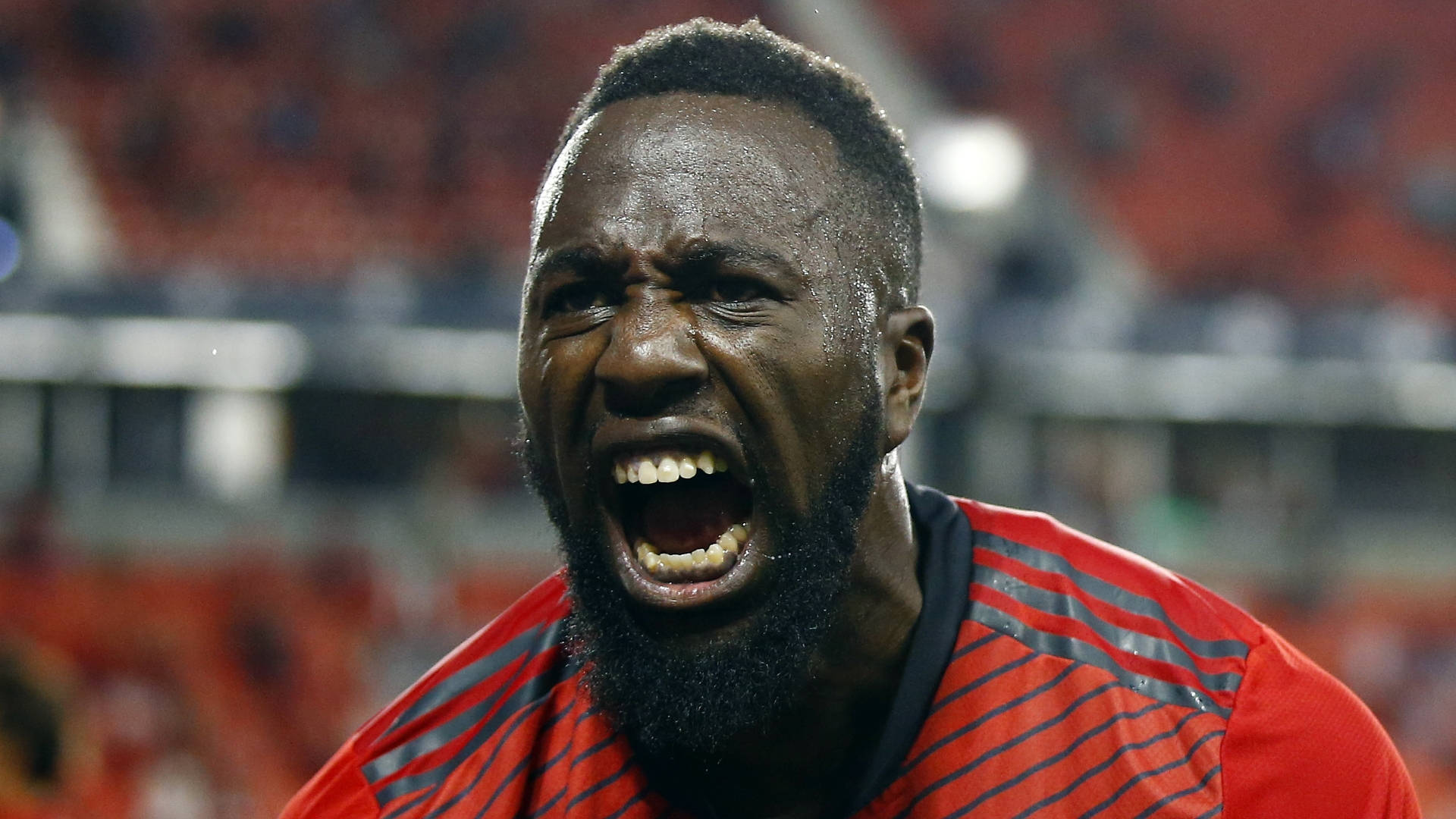 ภาพระยะใกล้สุดของ Jozy Altidore กำลังตะโกน วอลเปเปอร์