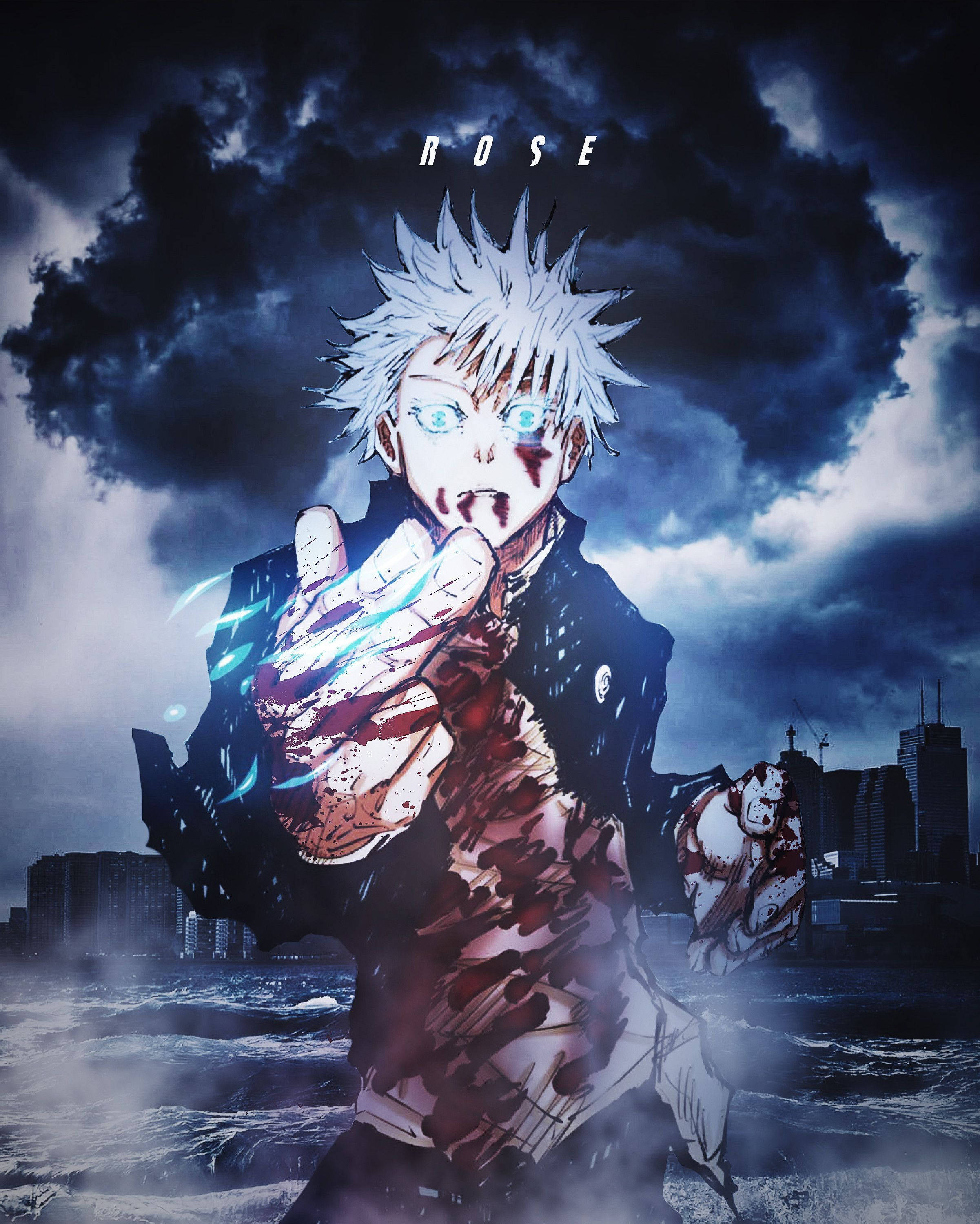 ซาโตรุ โกโจ บาดเจ็บดราม่า Jujutsu Kaisen วอลเปเปอร์มือถือ วอลเปเปอร์
