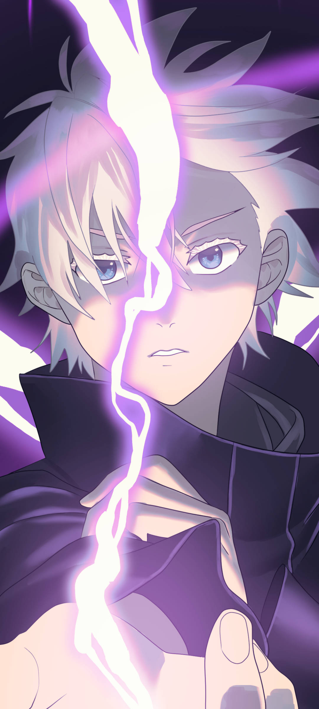 ซาโตรุ โกโจสายฟ้าสีม่วงเท่ Jujutsu Kaisen วอลเปเปอร์