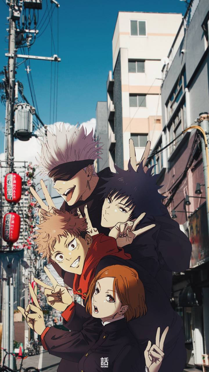 ตัวละครหลัก Jujutsu Kaisen สำหรับ iPhone วอลเปเปอร์