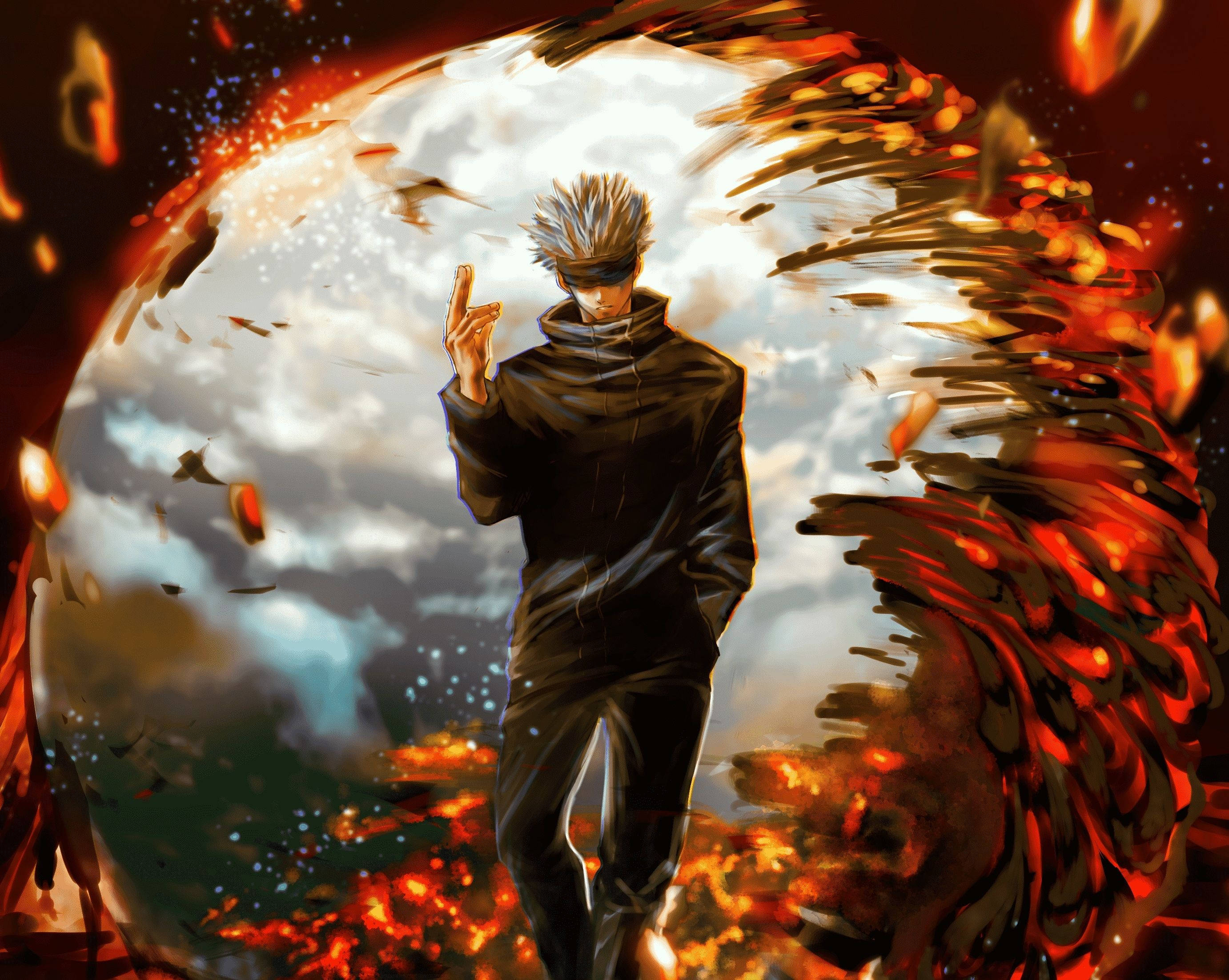โกโจ ซาโตรุ พิชิตคำสาปแห่ง Jujutsu Kaisen วอลเปเปอร์