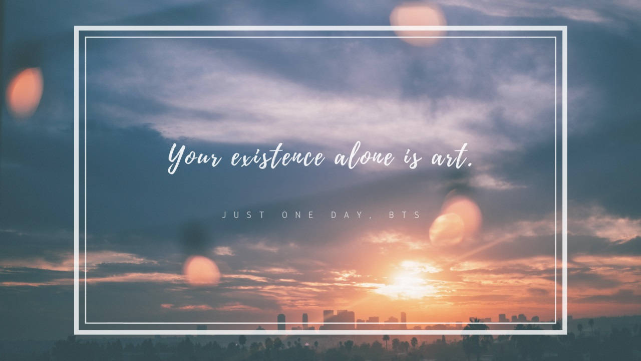 โน้ตบุ๊กเนื้อเพลง Just One Day ของ BTS วอลเปเปอร์