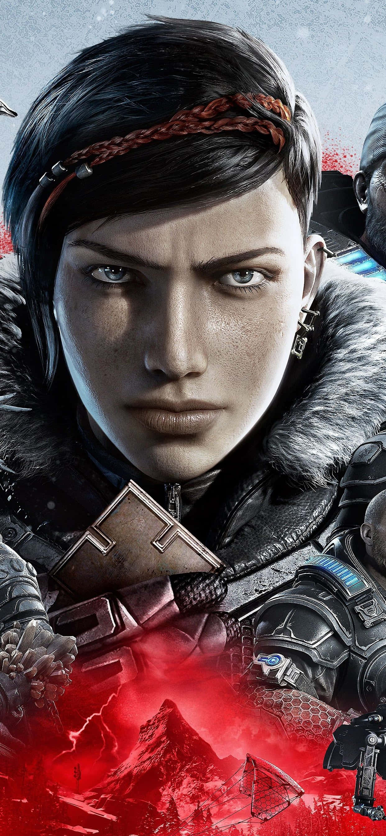 พื้นหลัง Kait จริงจังของ Gears of War 5 สำหรับ iPhone XS Max วอลเปเปอร์