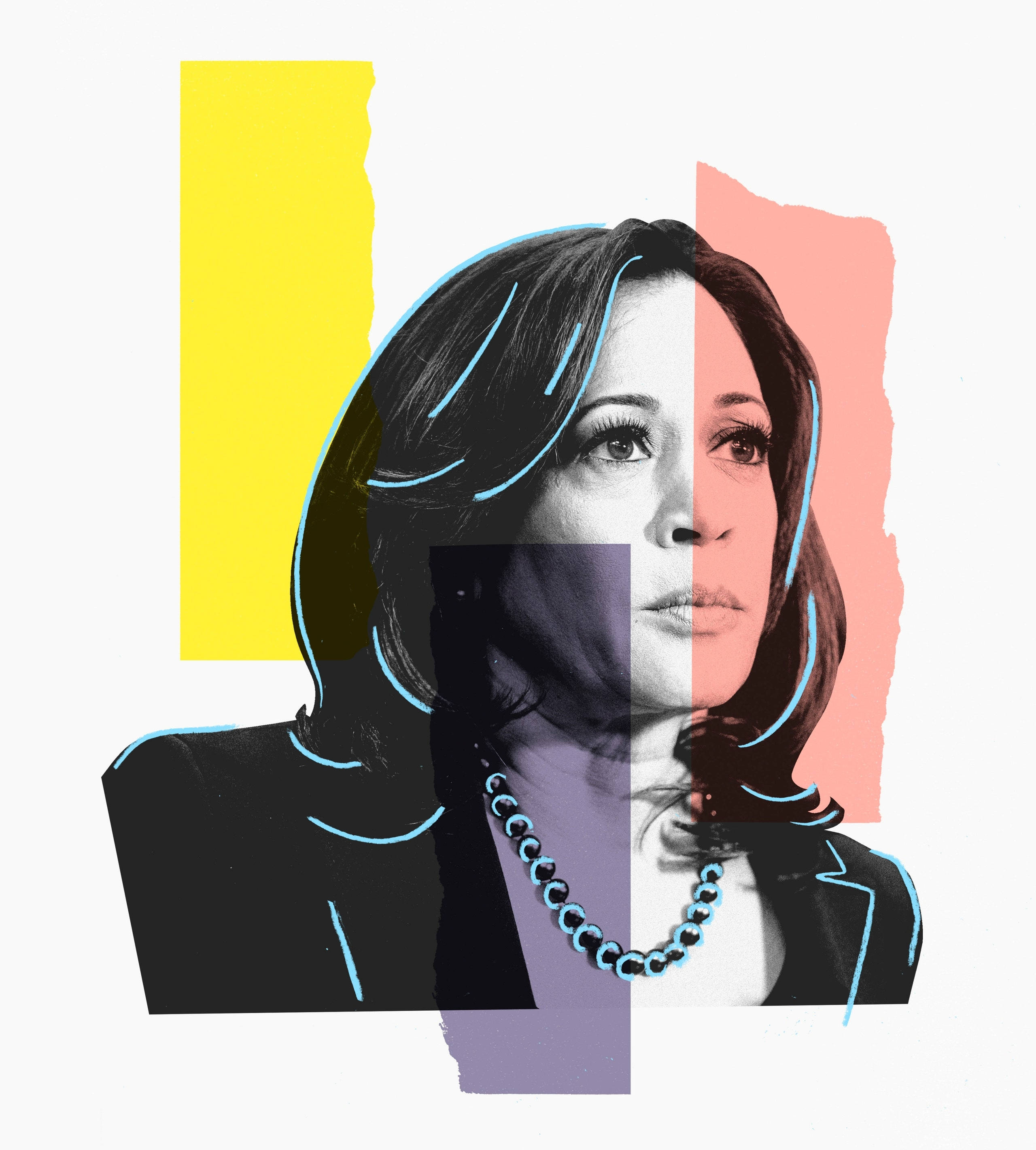 ภาพสีพาสเทล Kamala Harris วอลเปเปอร์