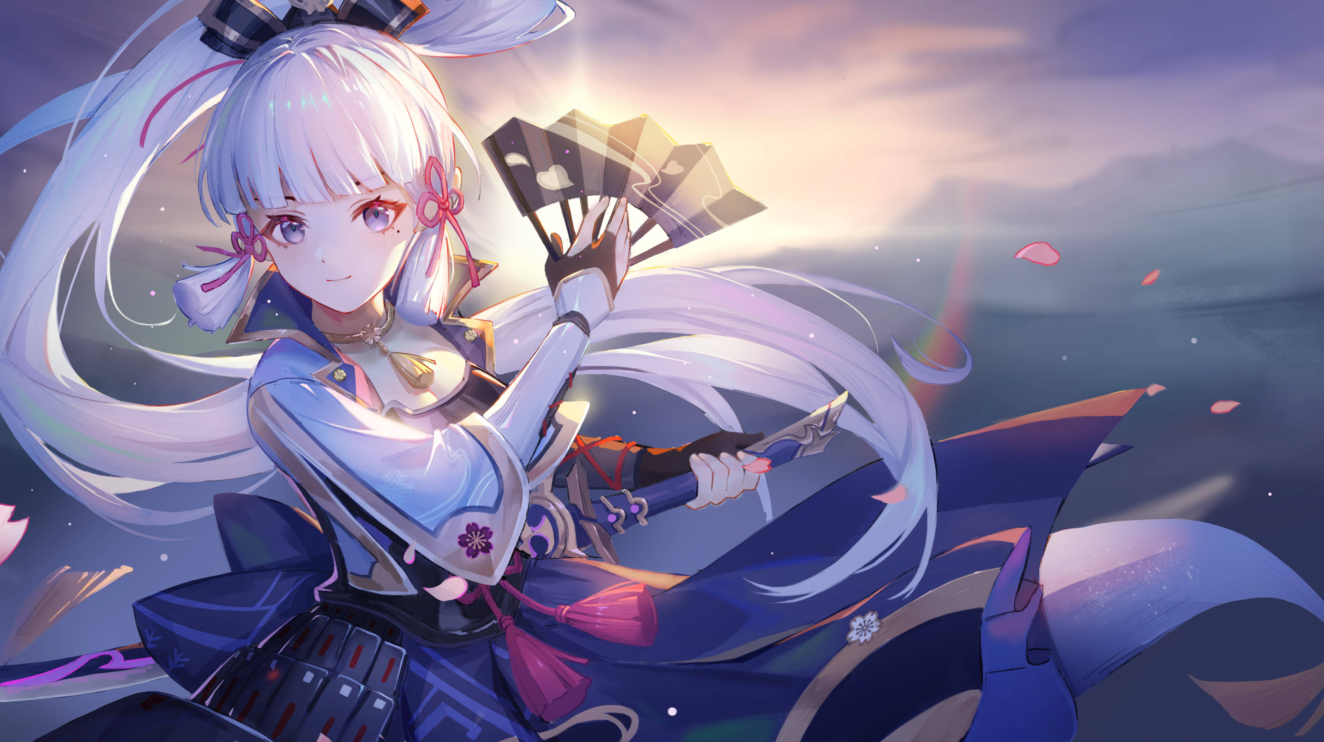 Kamisato Ayaka จาก Genshin Impact วอลเปเปอร์