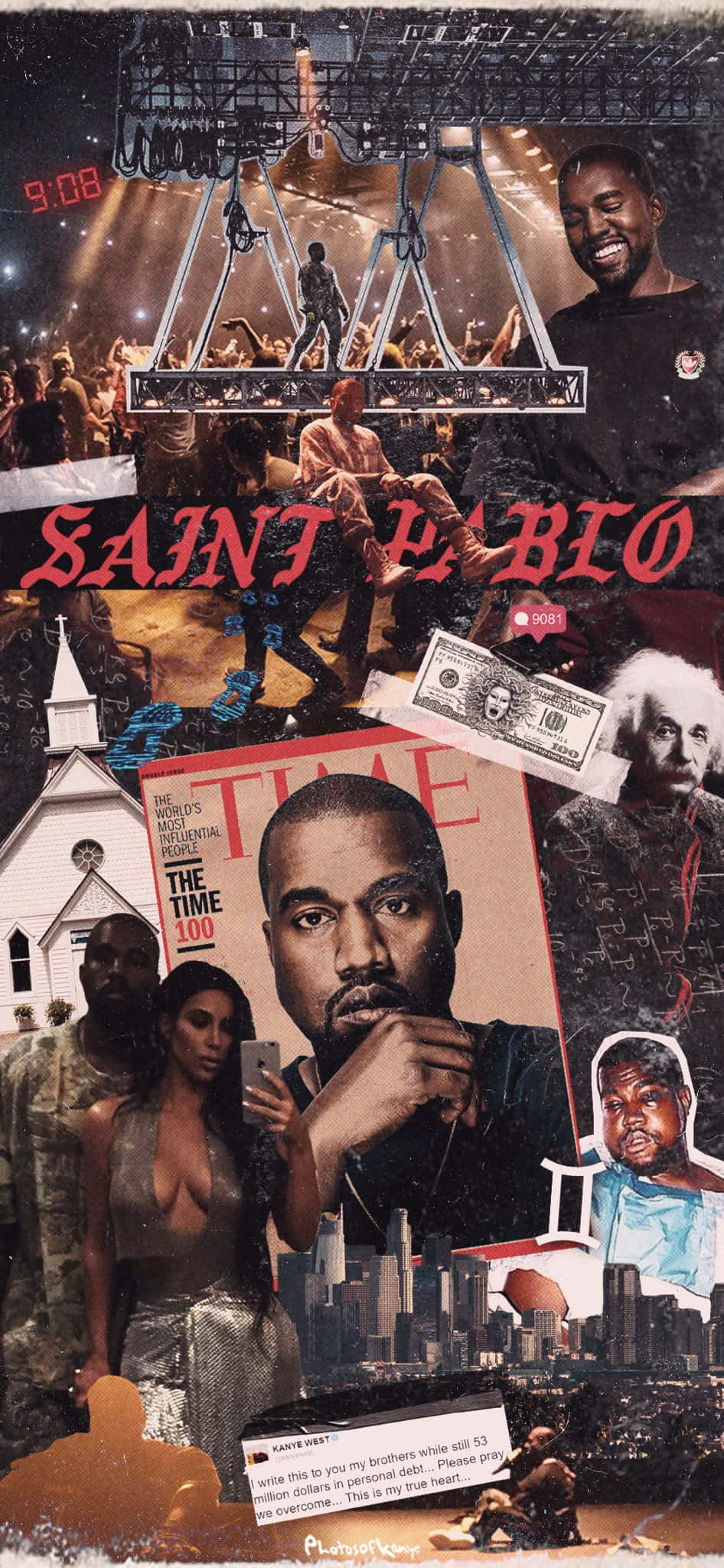 Kanye West ในงานฟังเพลง The Life of Pablo วอลเปเปอร์