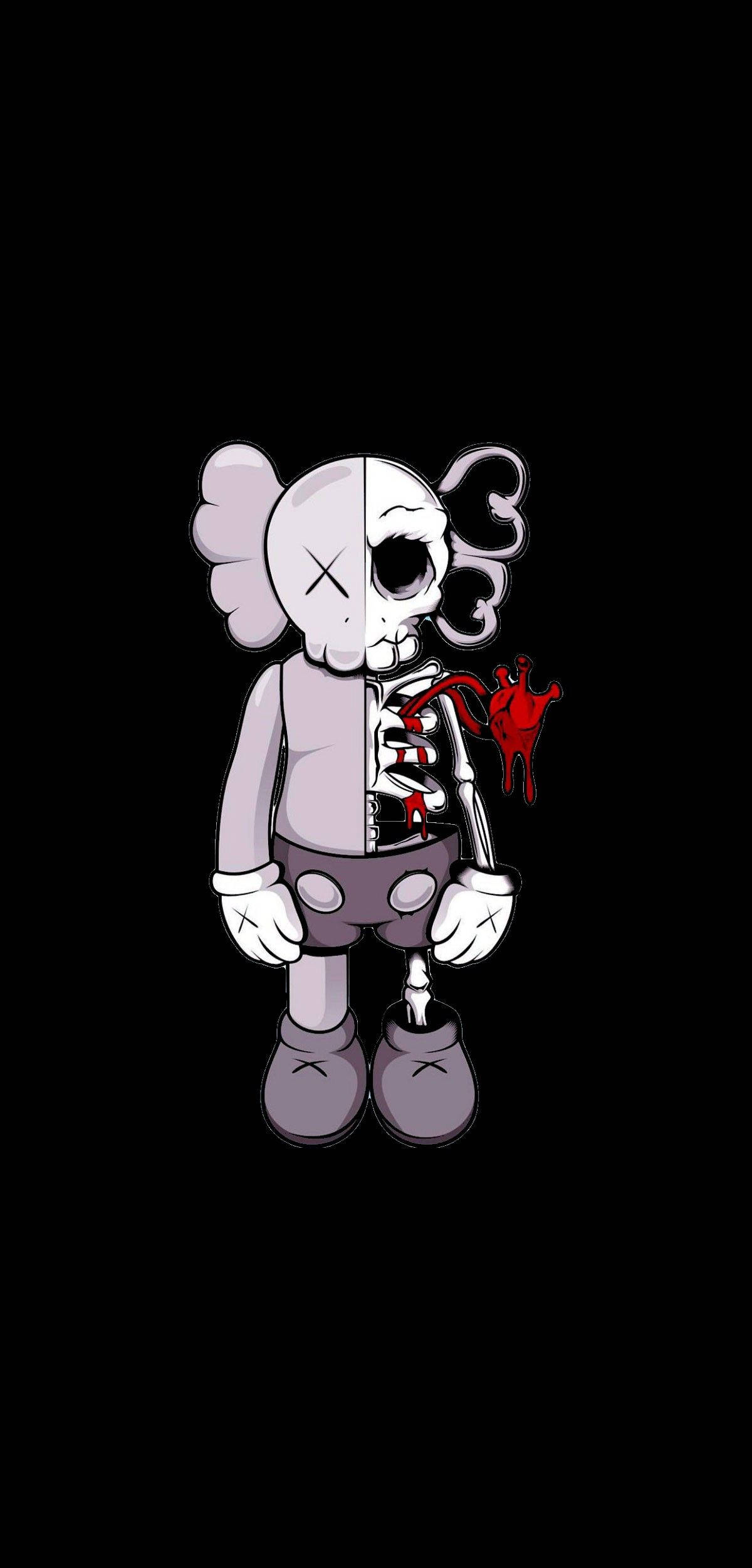 ผ่า KAWS 4K ภาพประกอบ วอลเปเปอร์