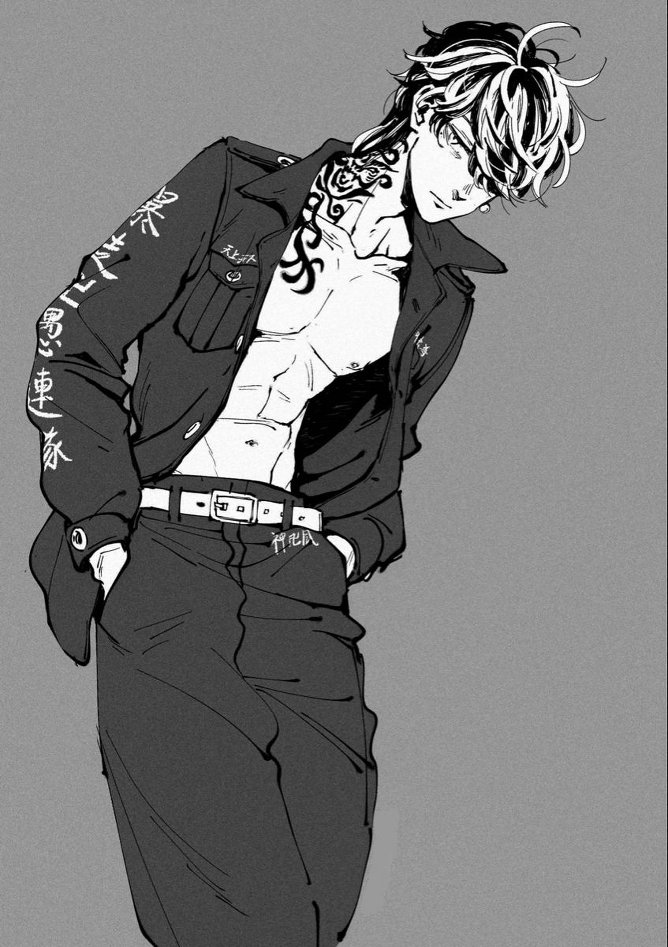 Kazutora Hanemiya ขาวดำ วอลเปเปอร์