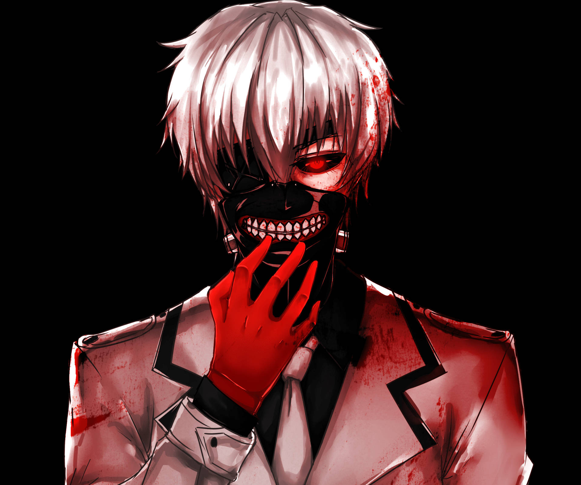 ภาพโปรไฟล์อนิเมะเท่ Ken Kaneki เลือดสาด ศิลปะกราฟิก วอลเปเปอร์