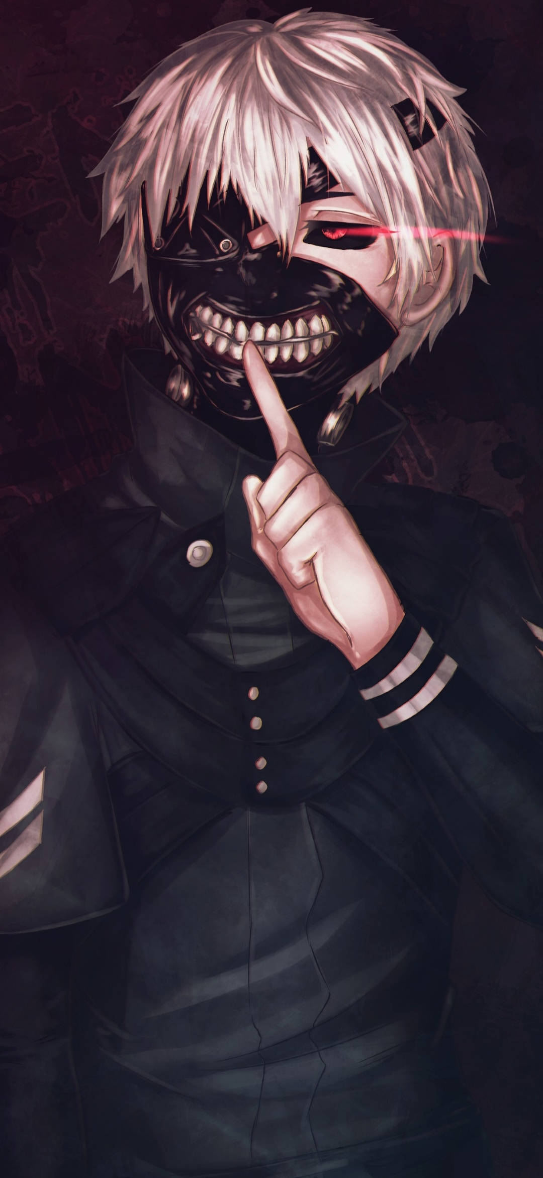 กราฟิกอาร์ตเท่ๆ Ken Tokyo Ghoul พื้นหลัง iPhone วอลเปเปอร์