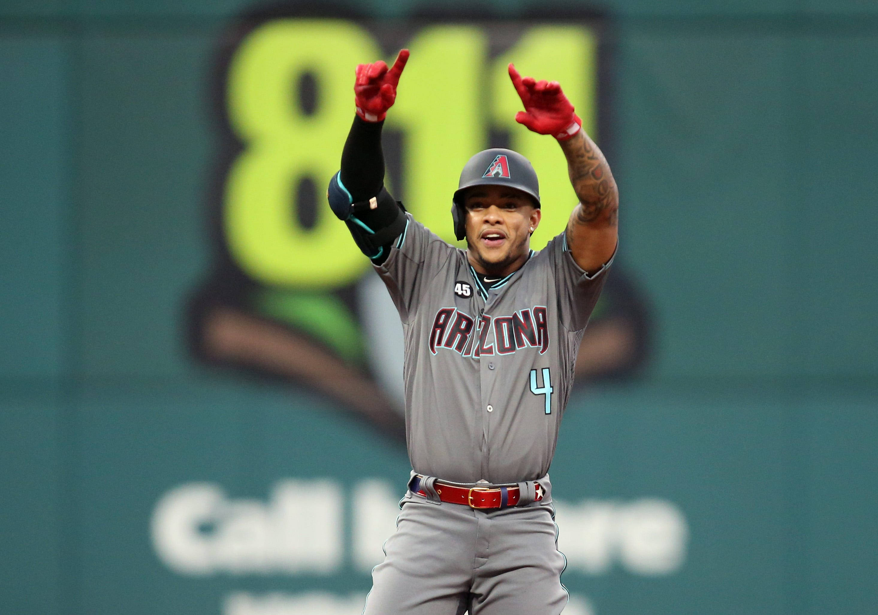 Ketel Marte ทำสัญลักษณ์หมายเลขหนึ่ง วอลเปเปอร์
