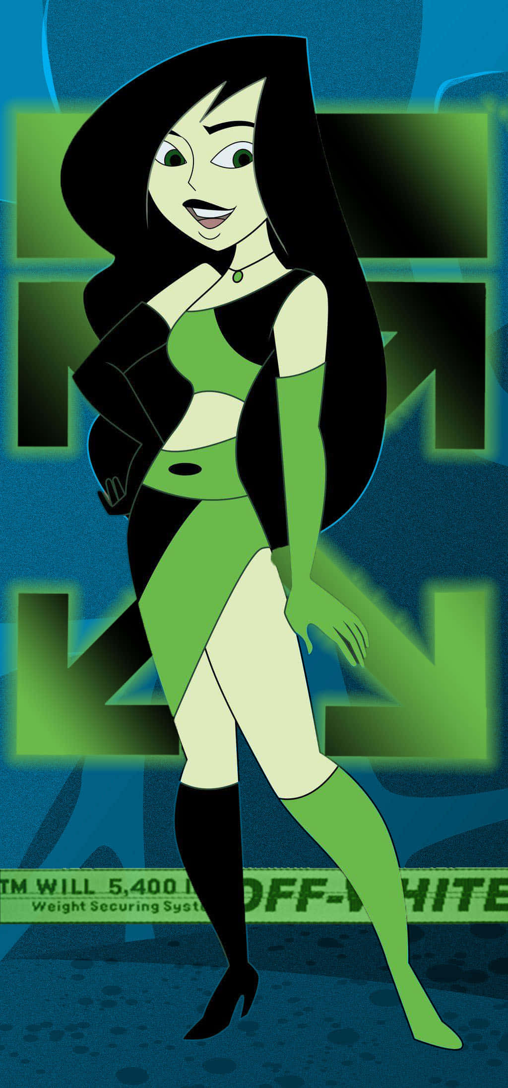 Kim Possible Shego Off White iPhone วอลเปเปอร์