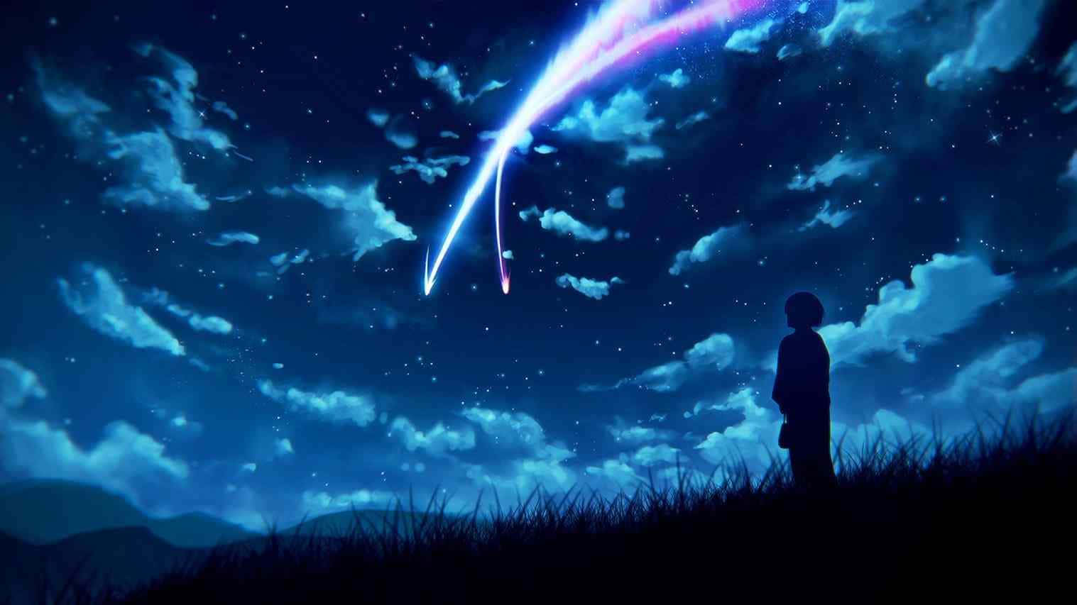 อนิเมะสีฟ้า Kimi No Na Wa วอลเปเปอร์