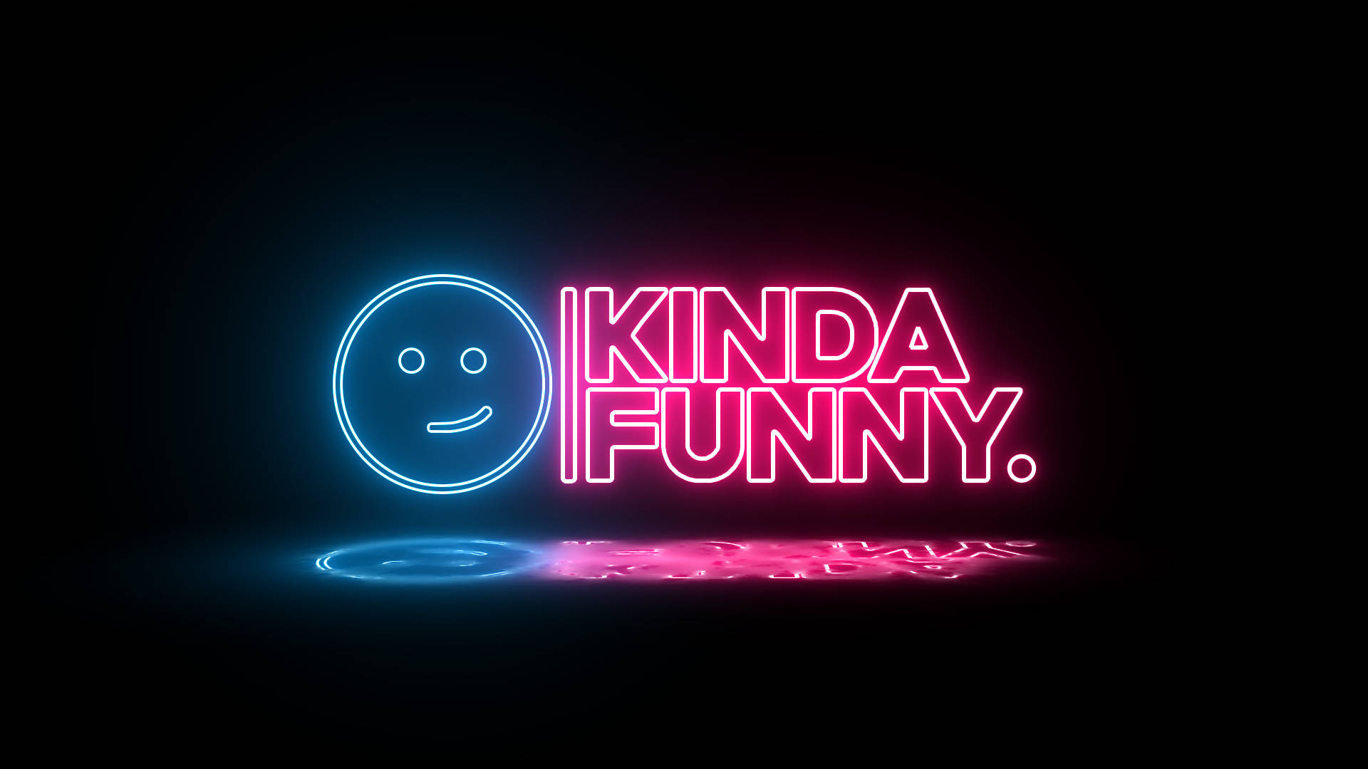 Kinda Funny หน้ายิ้มนีออน วอลเปเปอร์