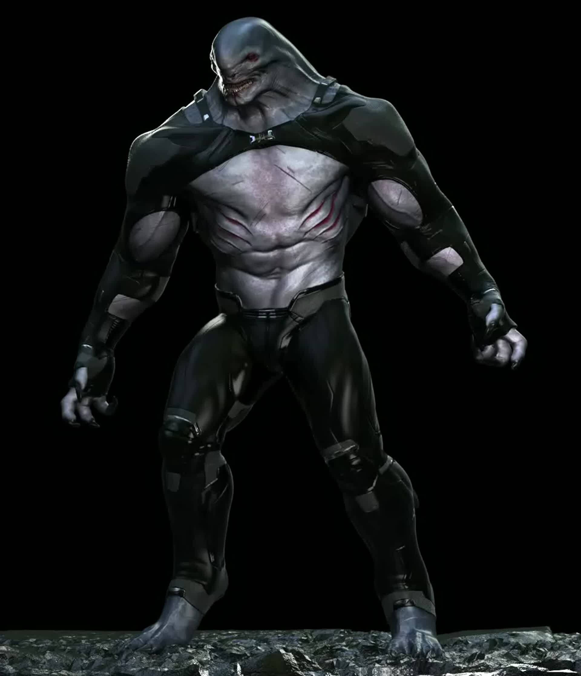 King Shark การออกแบบซูเปอร์วายร้าย วอลเปเปอร์