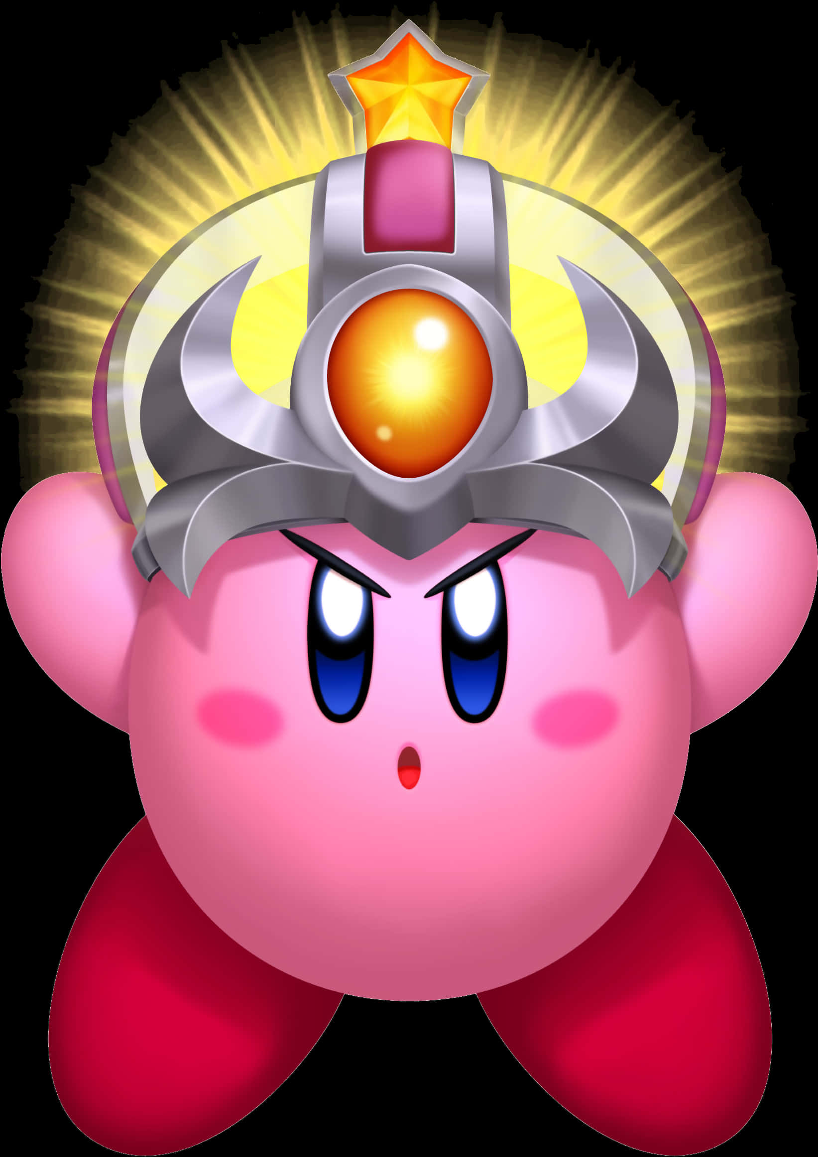 Kirby สวมหมวกไม้กายสิทธิ์ดวงดาว วอลเปเปอร์