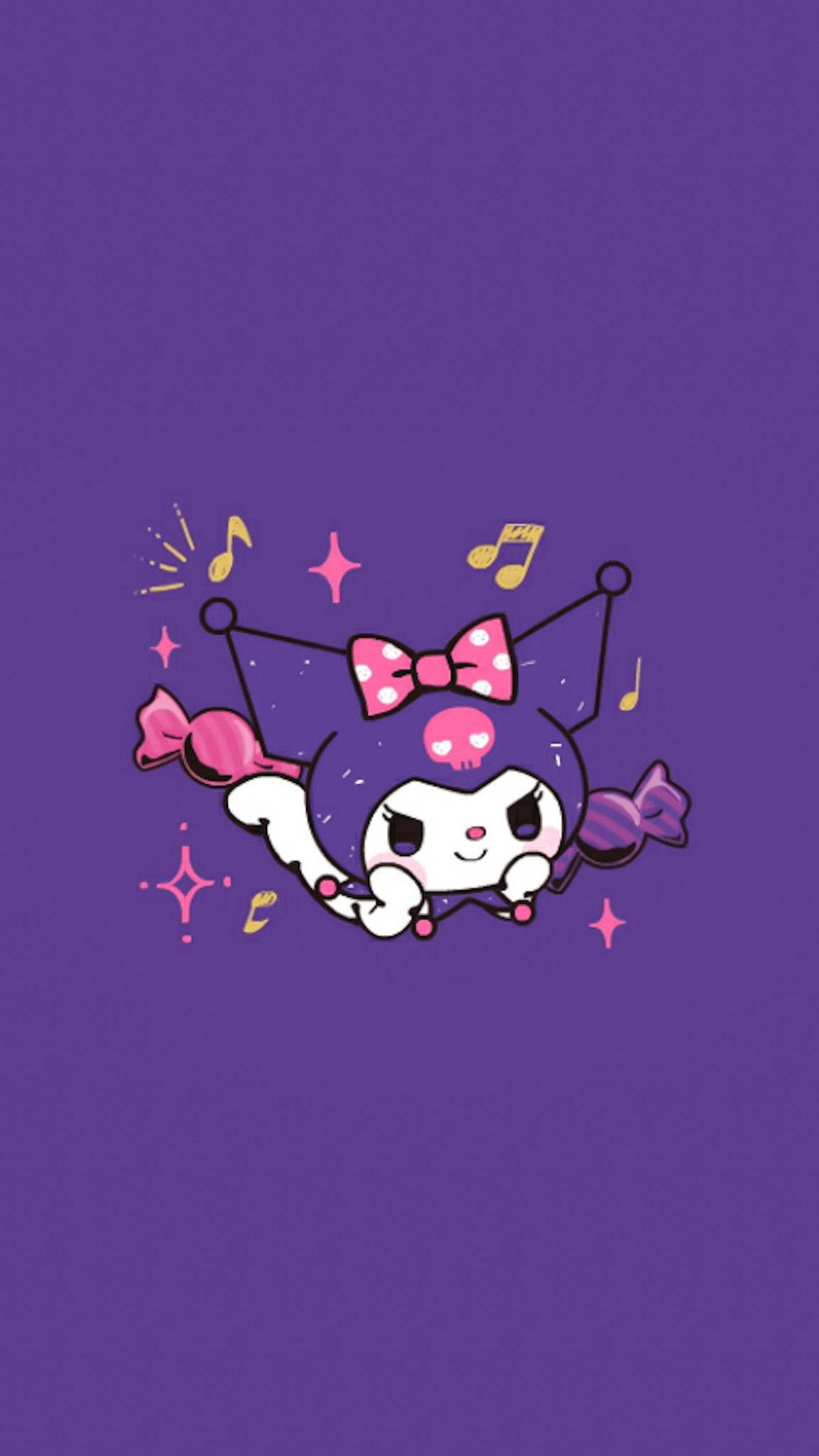 Kuromi สีม่วง คู่แข่งของ My Melody วอลเปเปอร์