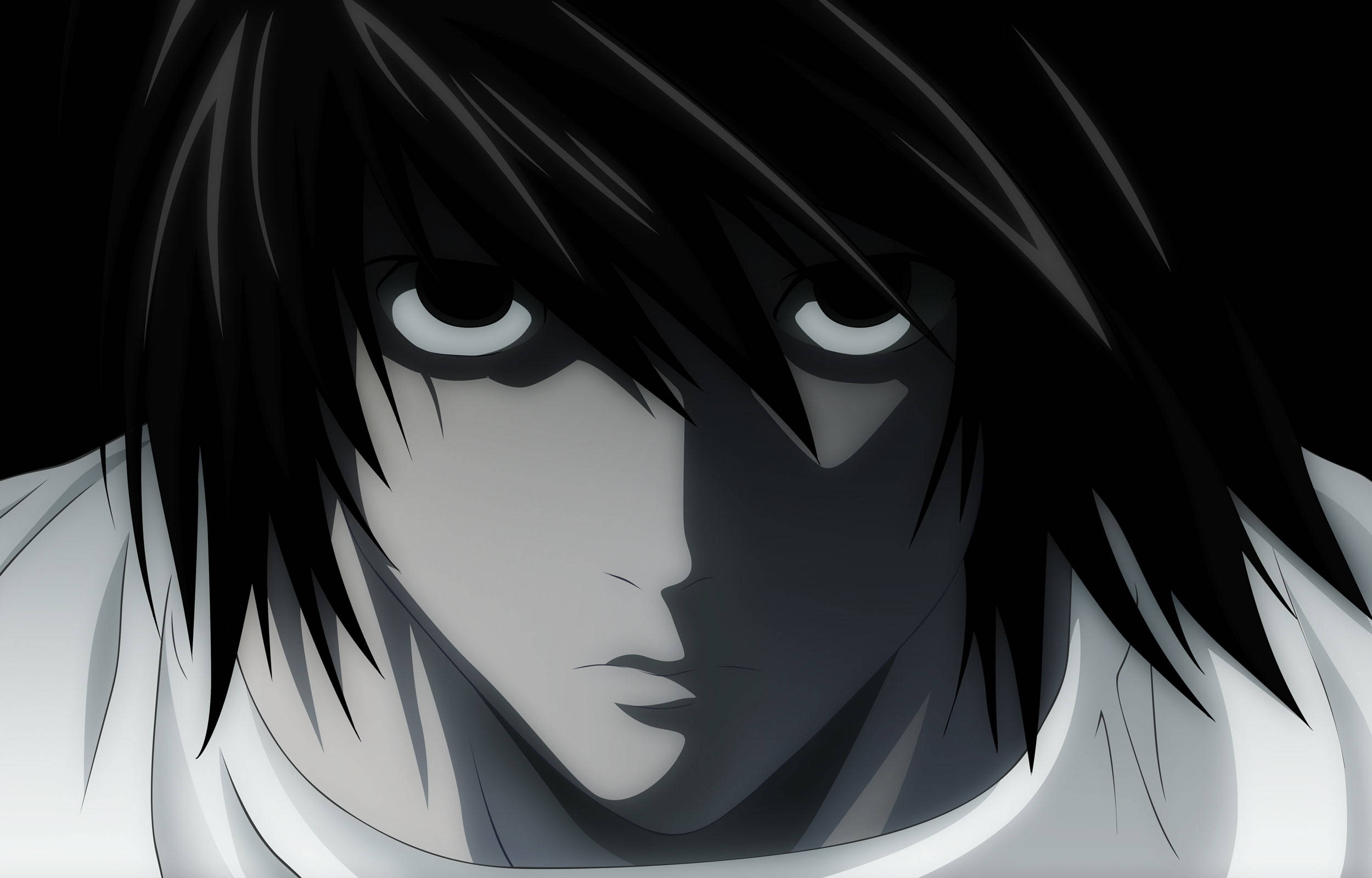 L Death Note สไตล์อนิเมะดาร์กสำหรับเดสก์ท็อป วอลเปเปอร์