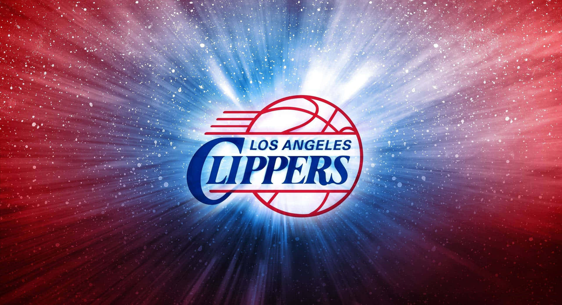 โลโก้ LA Clippers สว่างไสวท่ามกลางกาแล็กซีดวงดาว วอลเปเปอร์