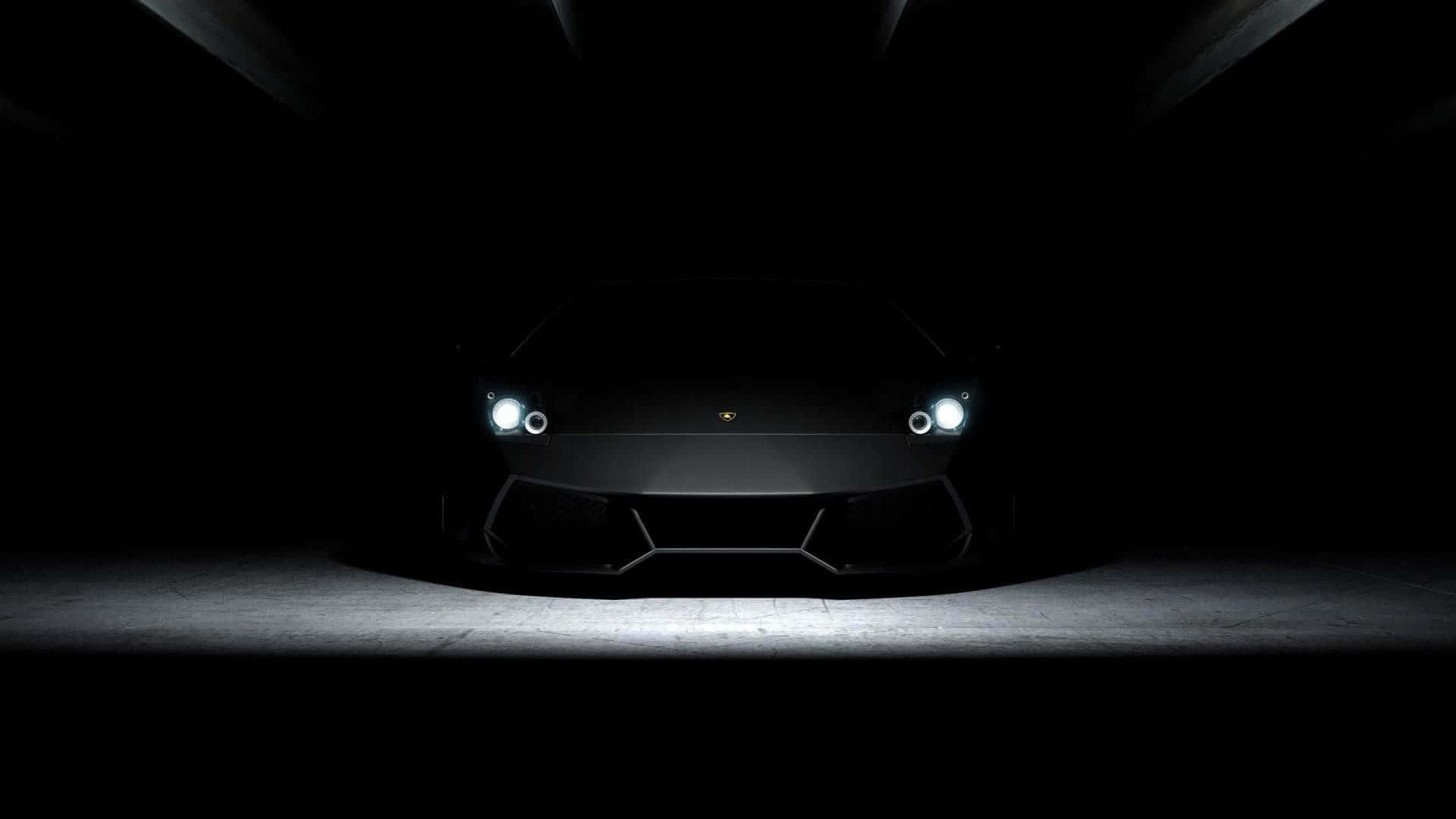 ฝากระโปรงรถ Lamborghini Aventador สีดำ ความละเอียด 1920x1080 วอลเปเปอร์