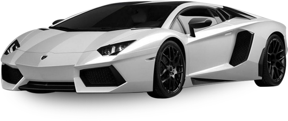 วิวด้านข้างรถ Lamborghini Aventador สีขาว วอลเปเปอร์
