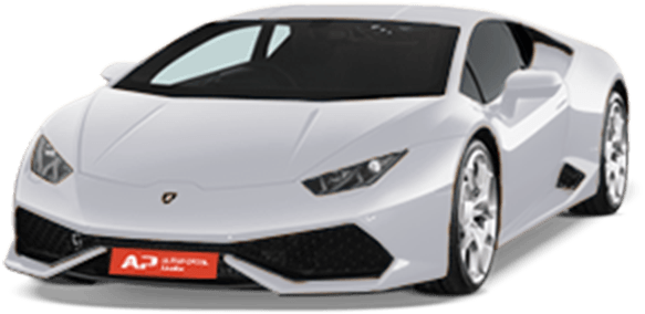 มุมมองด้านข้างของ Lamborghini Huracan Evo สีขาว วอลเปเปอร์