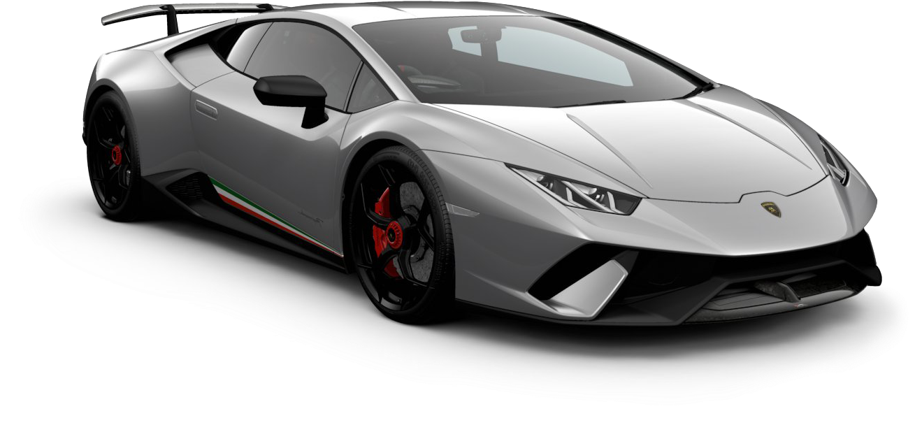 รถ Lamborghini Huracan Evo สีเงิน มุมมองด้านข้าง วอลเปเปอร์