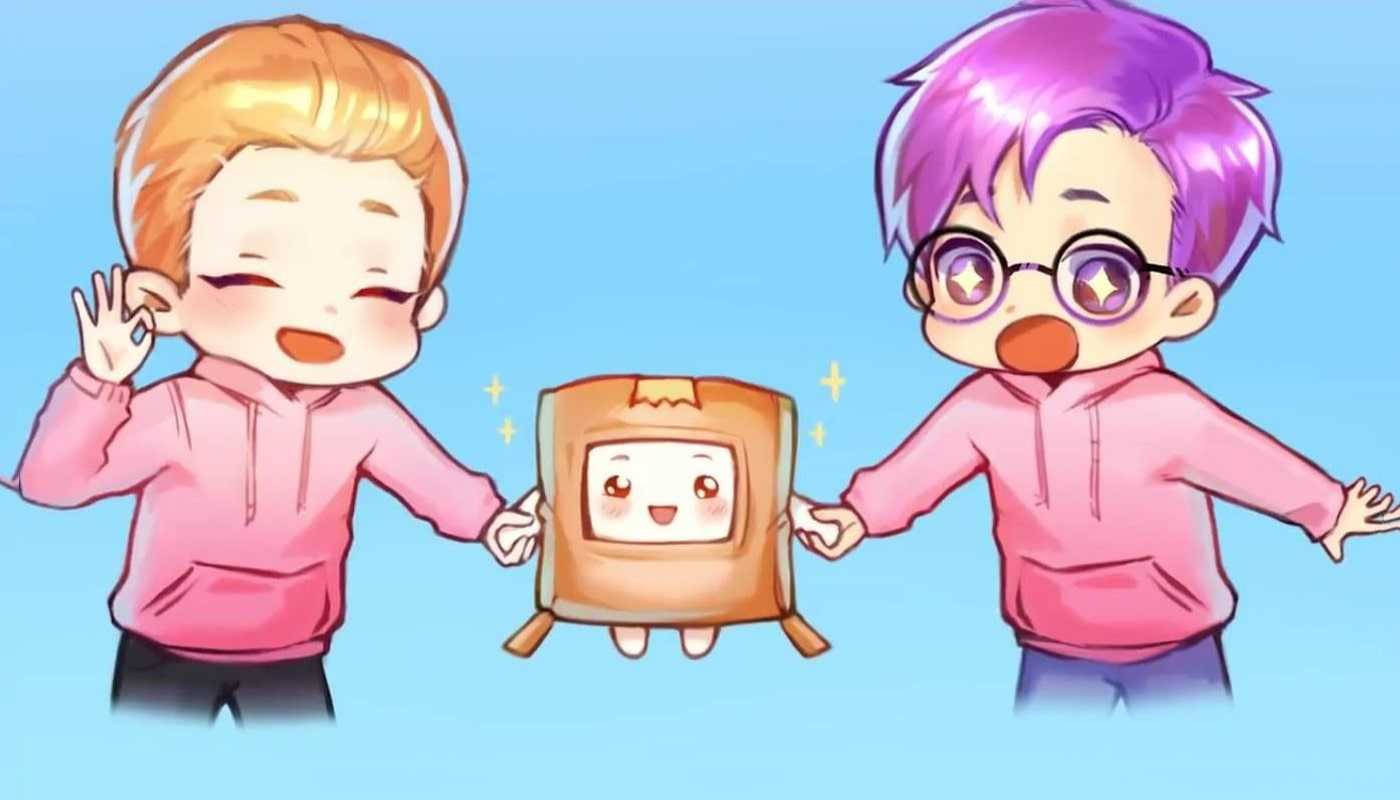 LankyBox Boxy อนิเมชั่น อดัม และ จัสติน วอลเปเปอร์