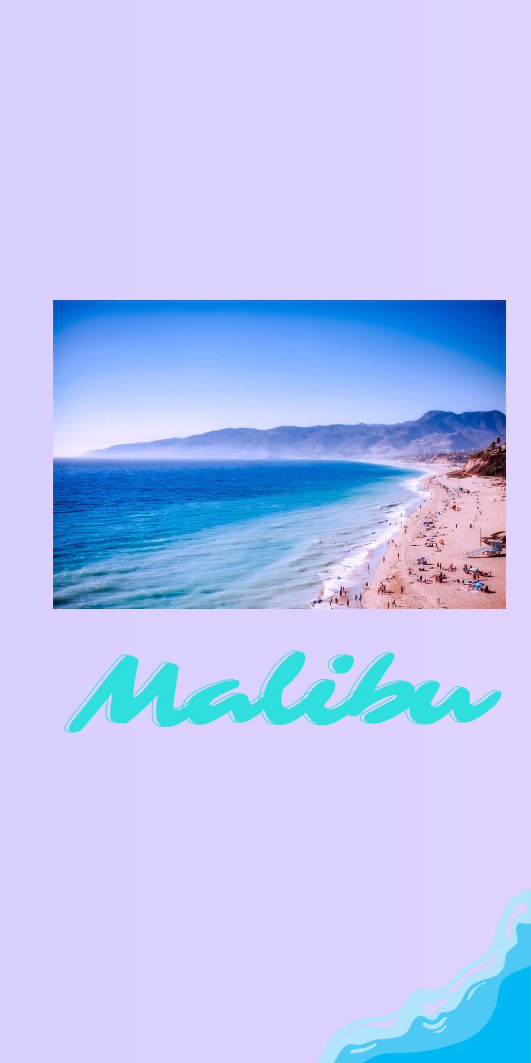 พื้นหลัง Lavender Beach Pixel 3 Malibu วอลเปเปอร์