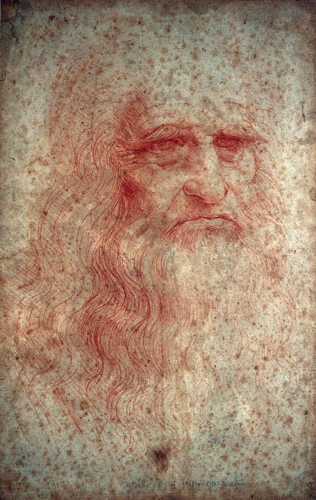 ภาพเหมือนตนเองของ Leonardo Da Vinci วอลเปเปอร์