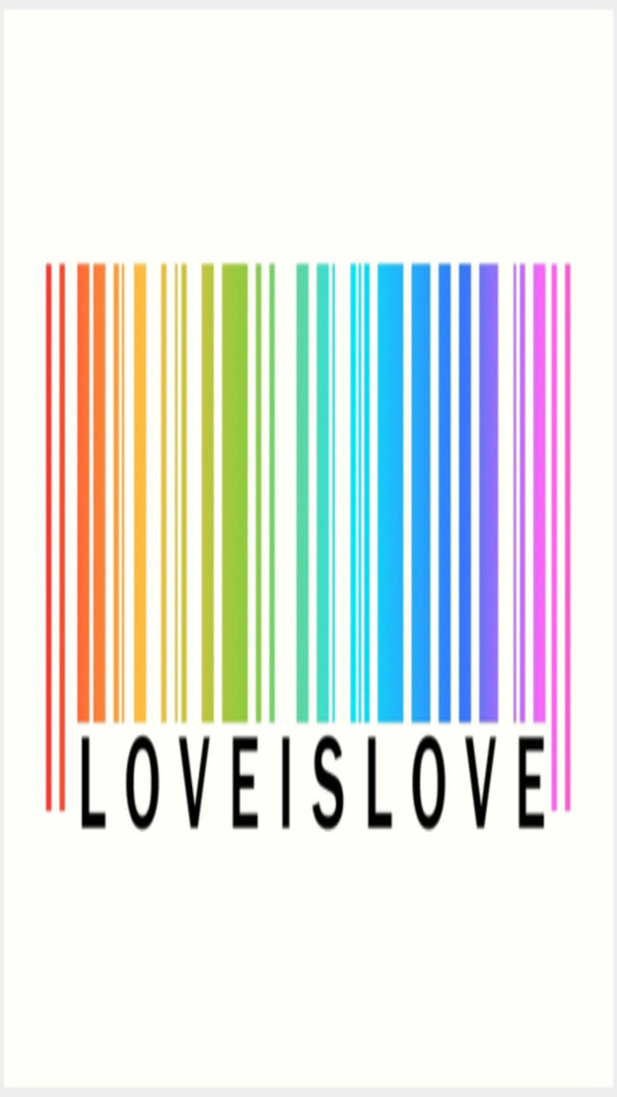 มือถือสายรุ้ง LGBT ลายบาร์โค้ดสีสัน วอลเปเปอร์