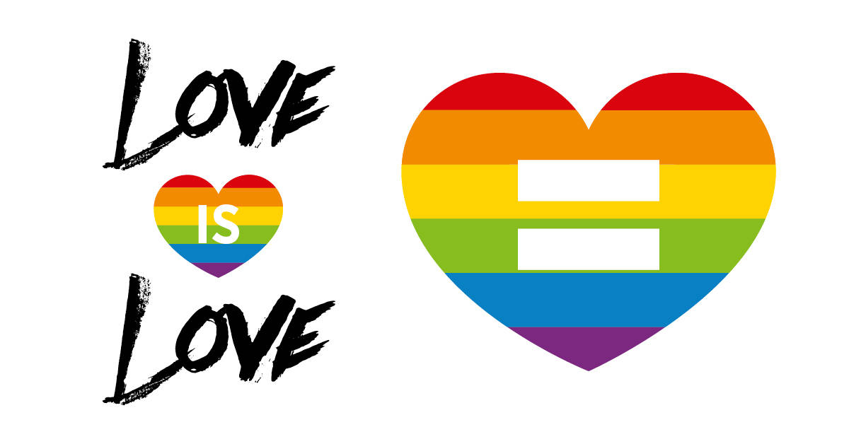 ความรักคือความรัก หัวใจหลากสี LGBTQ วอลเปเปอร์