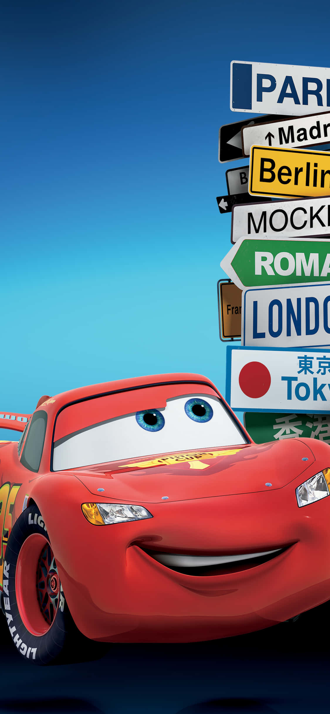 ตัวเอก Lightning McQueen วอลเปเปอร์รถยนต์ iPhone X วอลเปเปอร์