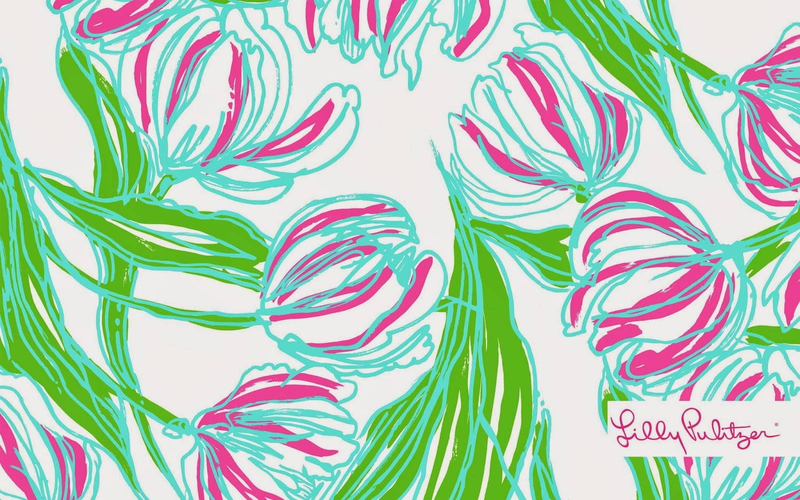 ดอกทิวลิป Lilly Pulitzer สำหรับเดสก์ท็อป วอลเปเปอร์