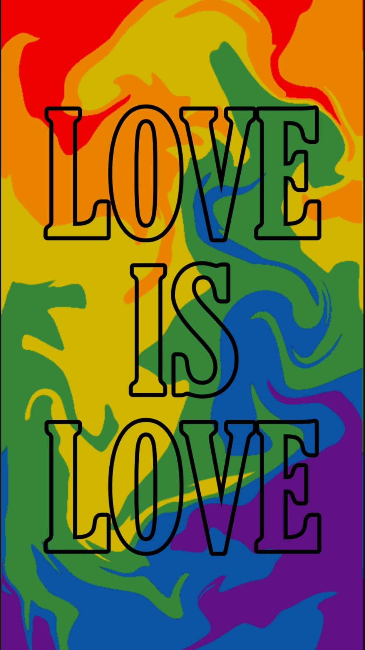 นามธรรม Love Is Love LGBT โทรศัพท์ วอลเปเปอร์