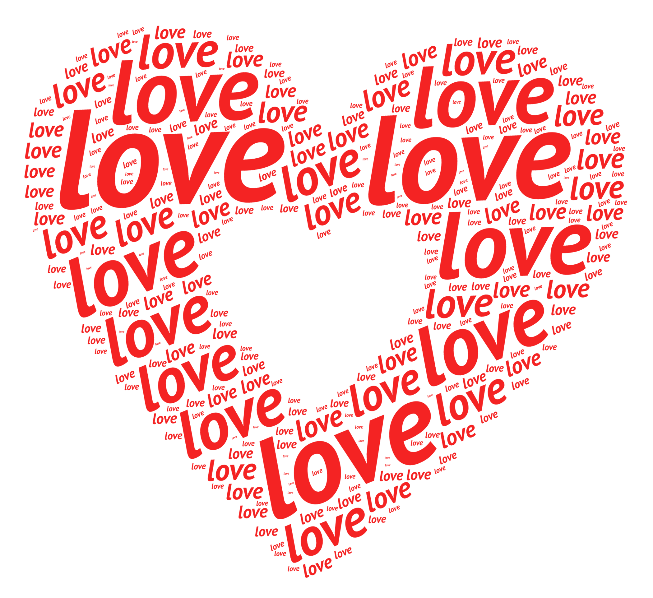 หัวใจรูปเมฆคำว่า Love วอลเปเปอร์