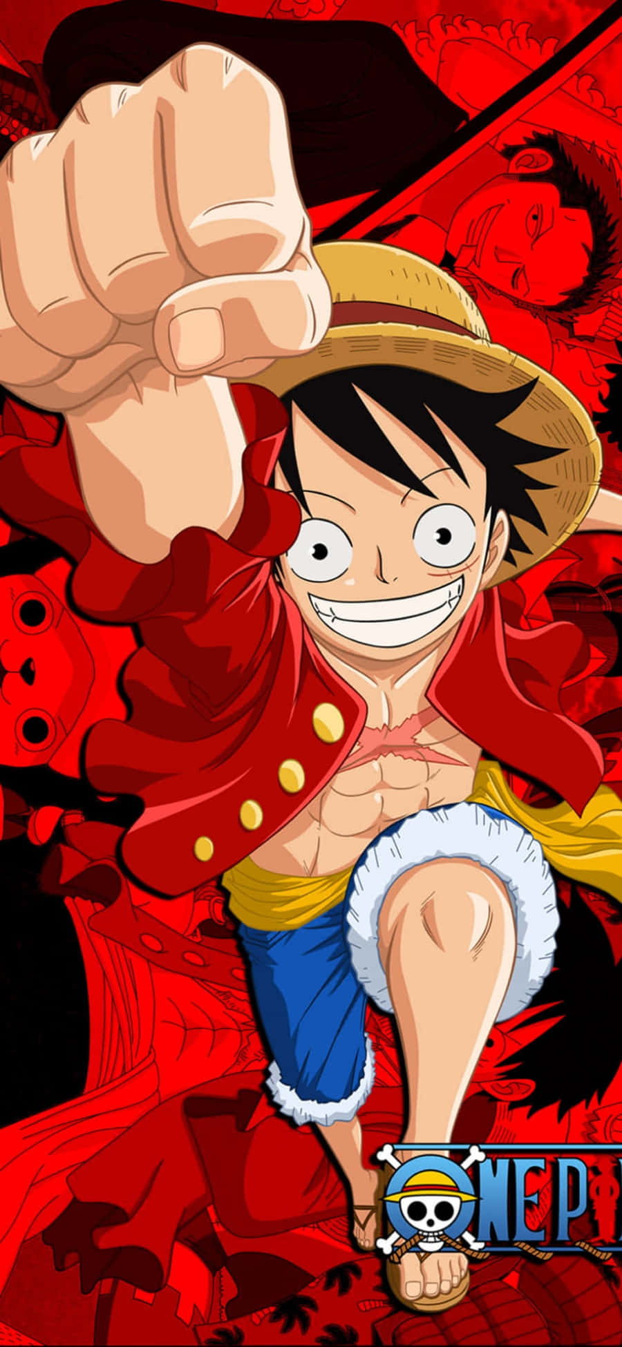 หมัดของ Luffy จาก One Piece บนมือถือ วอลเปเปอร์