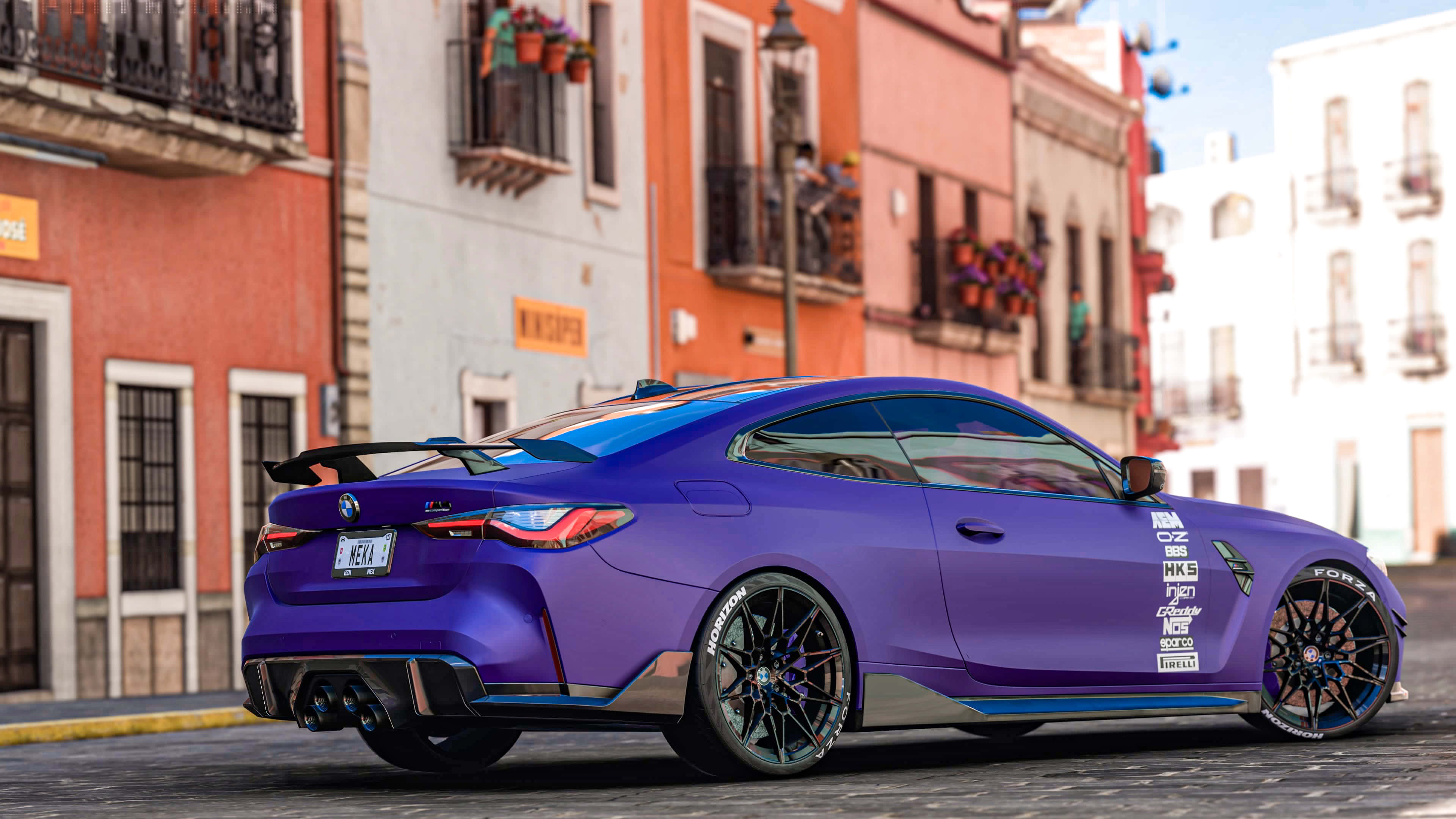 M4 สีม่วงใน Forza Horizon Mexico วอลเปเปอร์
