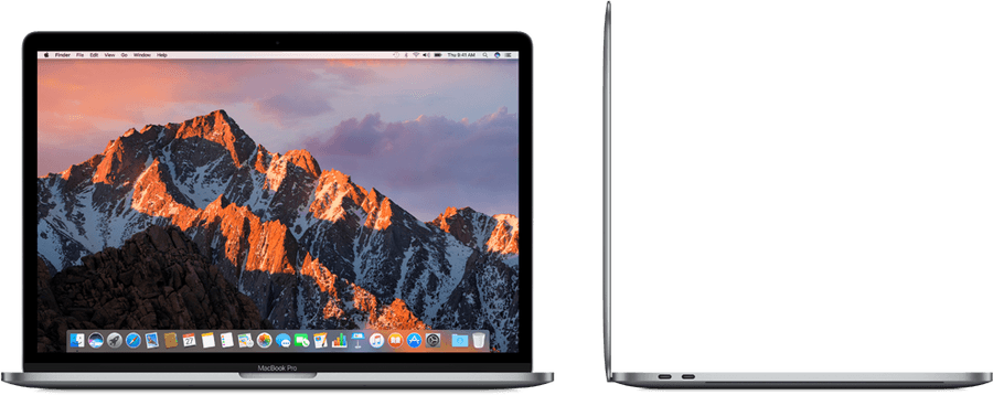 Mac Book Pro มุมมองด้านหน้าและด้านข้าง วอลเปเปอร์