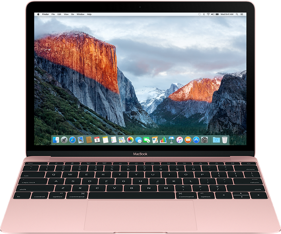 จอแสดงผล MacBook Pro สีโรสโกลด์ วอลเปเปอร์