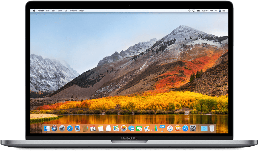 MacBook Pro พร้อมวอลเปเปอร์ภูเขา วอลเปเปอร์