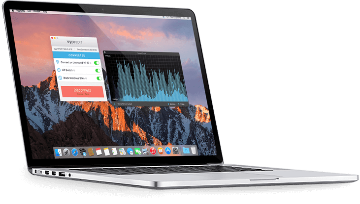 MacBook Pro พร้อมการเชื่อมต่อ VPN วอลเปเปอร์