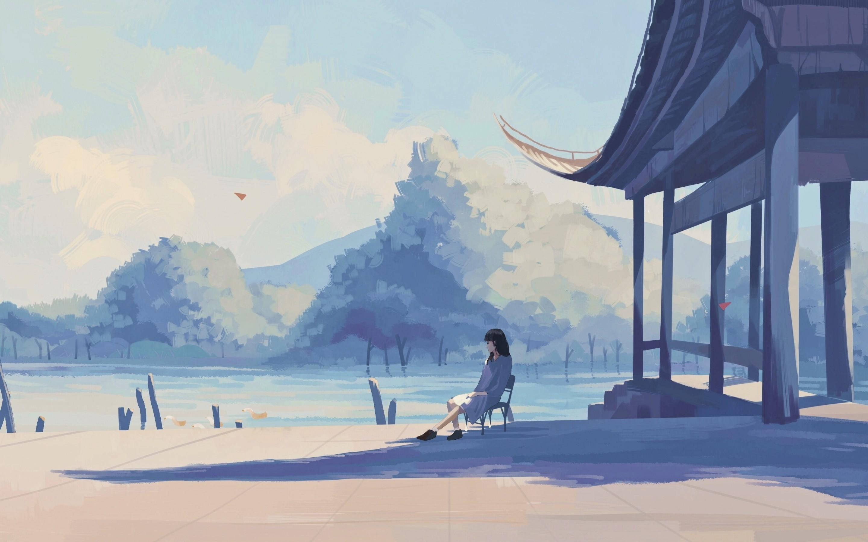 ภาพวาดชนบทสวยงามสำหรับ MacBook วอลเปเปอร์