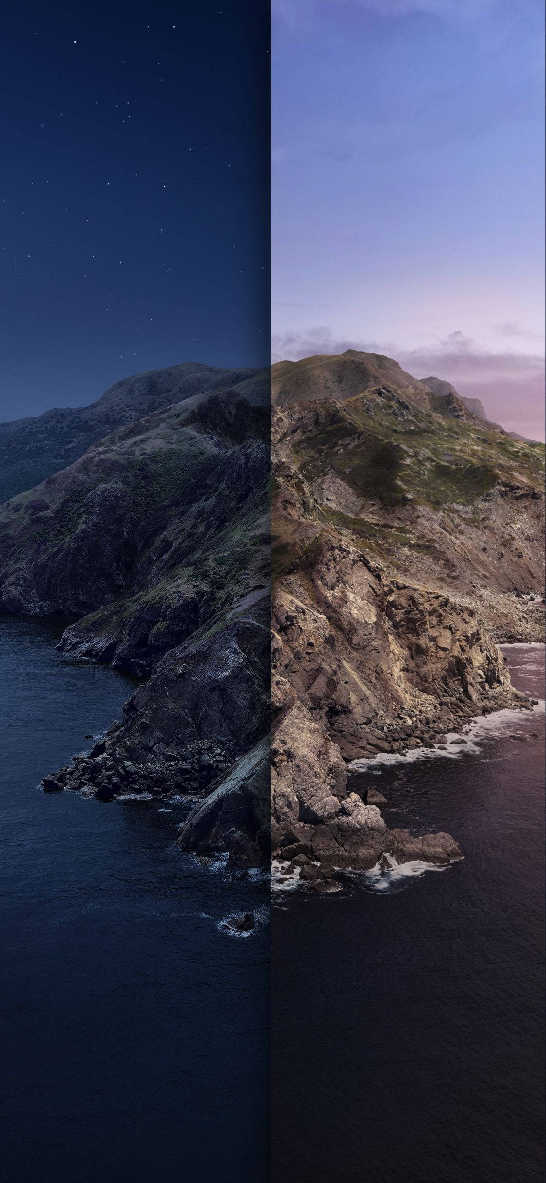 macOS Catalina กลางคืนและกลางวัน วอลเปเปอร์
