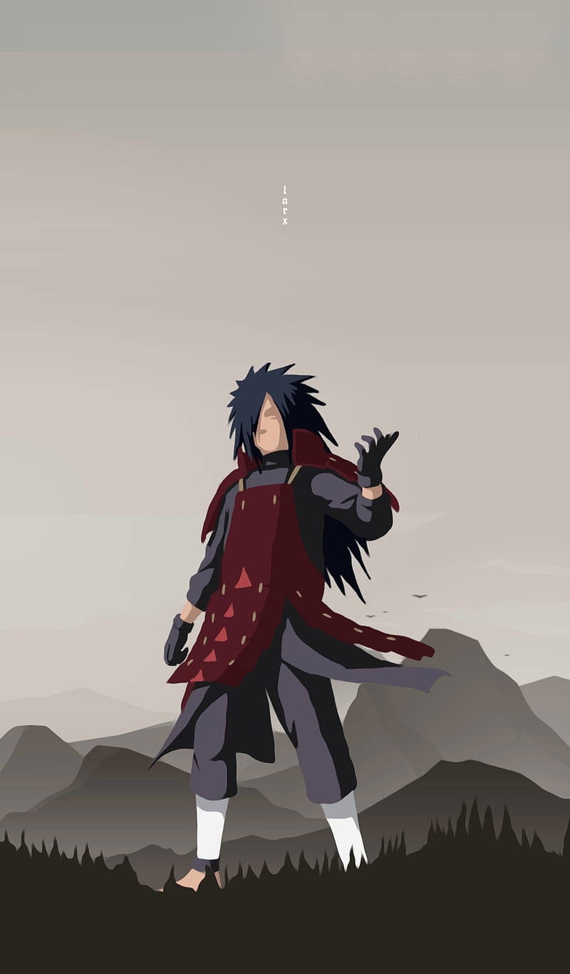วอลเปเปอร์มือถืออนิเมะสไตล์มินิมอล Madara Uchiha วอลเปเปอร์