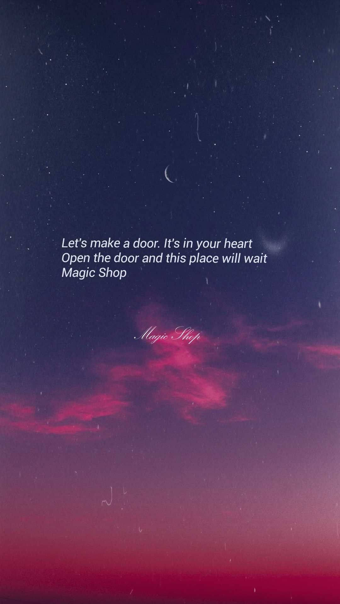 เนื้อเพลง Magic Shop ของ BTS สไตล์สวยงาม วอลเปเปอร์