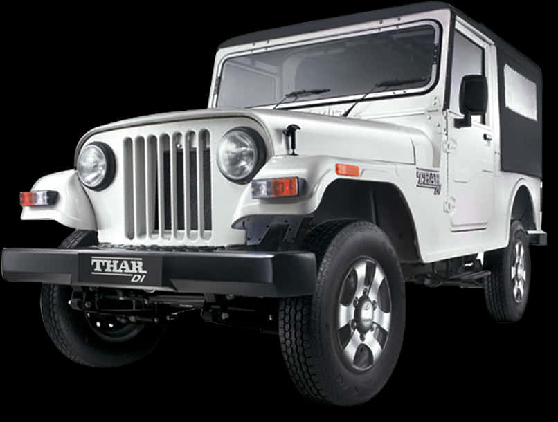 รถยนต์ Mahindra Thar D I สีขาวรุ่น S U V วอลเปเปอร์