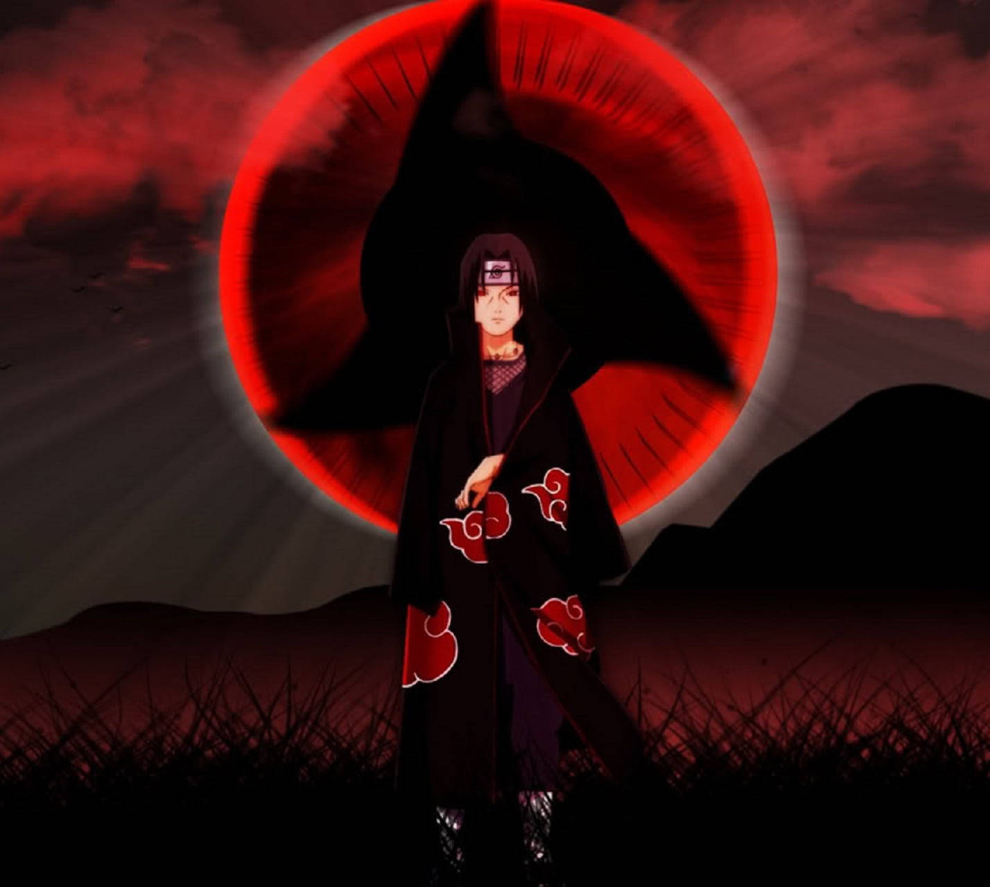 รูปโปรไฟล์ Mangekyo Sharingan Uchiha Itachi วอลเปเปอร์