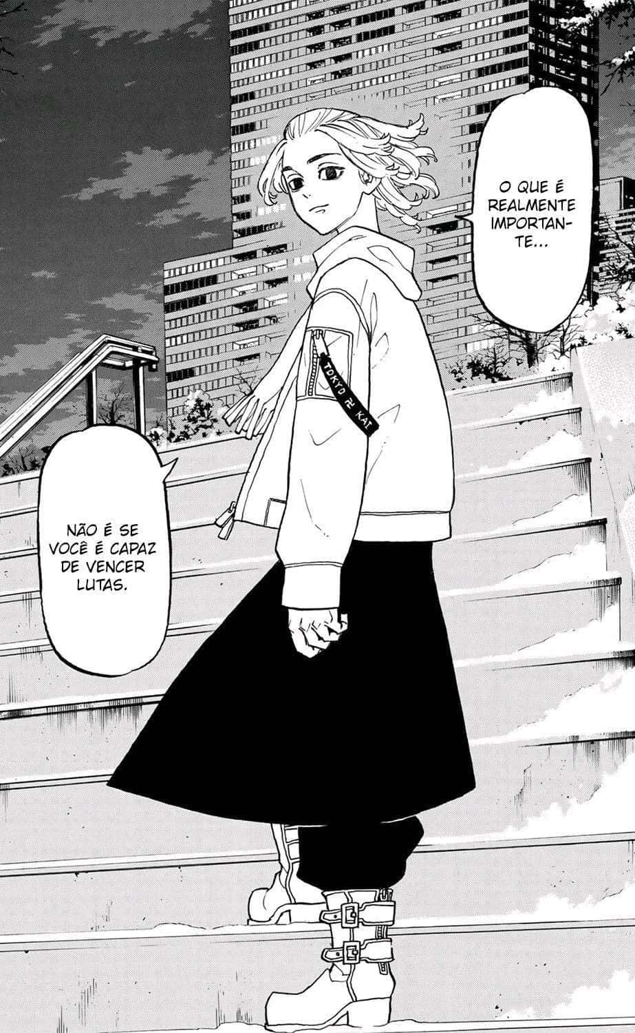 Manjiro Sano ยืนบนบันได วอลเปเปอร์